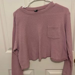 Pink cropped sweater top
